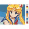 Сейлор Мун Sailor Moon Anime Раскраска картина по номерам на холсте