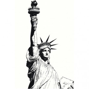 Статуя Свободы, Нью-Йорк, США 100х150 Раскраска картина по номерам на холсте