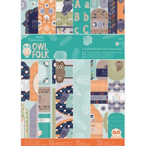 Owl Folk А4 Набор бумаги с высечкой для скрапбукинга, кардмейкинга Docrafts