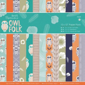 Owl Folk Набор бумаги для скрапбукинга, кардмейкинга Docrafts