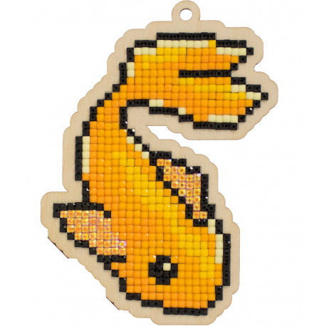  Золотая рыбка Алмазная мозаика подвеска Гранни Wood W0340