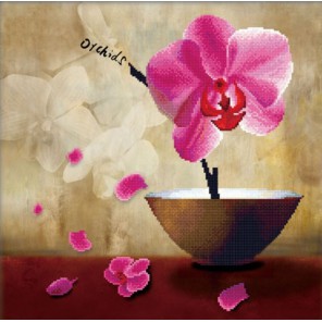 Область выкладки Цветок орхидеи Алмазная частичная вышивка (мозаика) Color Kit