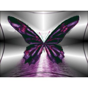 Область выкладки Бабочка Алмазная частичная вышивка (мозаика) Color Kit
