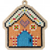  Пряничный домик Алмазная мозаика подвеска Гранни Wood W0454