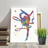 Пример в интерьере Гимнастка с лентой Раскраска картина по номерам на холсте с неоновыми красками AAAA-RS124