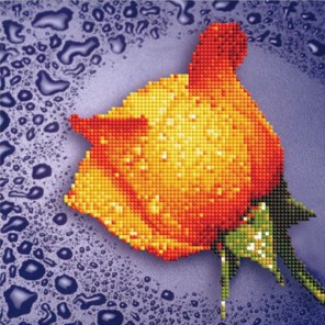 Желтая роза Алмазная частичная вышивка (мозаика) Color Kit