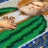 Пример вышитой работы Святой Серафим Саровский Набор для частичной вышивки бисером Паутинка