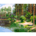 У озера Раскраска картина по номерам на холсте Белоснежка