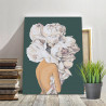  Девушка 40х50 см с цветком на голове на зеленом фоне Раскраска картина по номерам AAAA-RS111