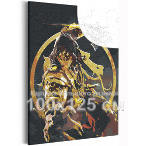 Воин дракона 100х125 см Раскраска картина по номерам с металлической краской AAAA-RS112-100x125