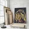 Пример в интерьере Воин дракона 100х125 см Раскраска картина по номерам с металлической краской AAAA-RS112-100x125