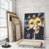  Девушка в карнавальной маске 100х125 см Раскраска картина по номерам на холсте с металлической краской AAAA-RS114-100x125