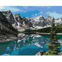 Горное озеро Раскраска картина по номерам на холсте