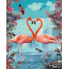  Пара фламинго Раскраска картина по номерам на холсте U8010