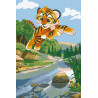  Игривый тигрёнок Раскраска картина по номерам на холсте KH1046