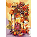 Осенний фонарь Раскраска картина по номерам на холсте