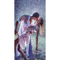 Поцелуй под дождем Канва с рисунком для вышивки бисером Конек