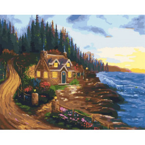  Дом у моря Раскраска картина по номерам CG2017