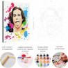 Maneskin / Damiano David арт Раскраска картина по номерам на холсте с неоновами красками AAAA-RS249