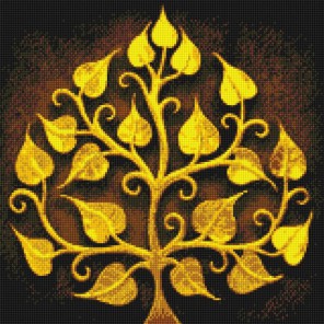 Дерево с золотыми листьями Алмазная вышивка (мозаика) Sddi Anya
