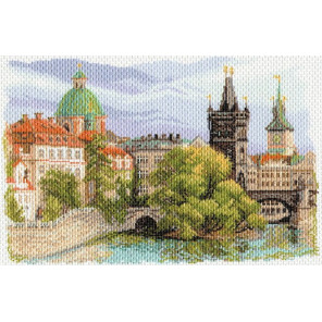  Прага Канва с рисунком для вышивки крестом Матренин посад 1634