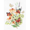 Эхинацея и бабочки Набор для вышивания Многоцветница МКН 53-14