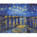 Звездная ночь над Роной Ван Гог Раскраска картина по номерам на холсте Color Kit
