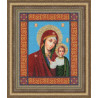 Вариант оформления в рамке Икона Божей Матери Казанская Набор для вышивания бисером Золотое Руно РТ-033