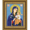 Вариант оформления в рамке Образ Божией Матери Неувядаемый цвет Набор для вышивания бисером Золотое Руно РТ-046