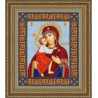 Вариант оформления в рамке Икона Божией Матери Феодоровская Набор для вышивания бисером Золотое Руно РТ-102