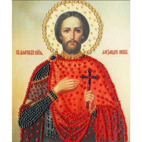  Икона Святого Благоверного Великого Князя Александра Невского Набор для вышивания бисером Золотое Руно РТ-126