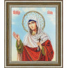 Вариант оформления в рамке Икона Святой Мученицы Юлии Набор для вышивания бисером Золотое Руно РТ-139