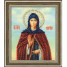 Вариант оформления в рамке Икона Святой Преподобной Марины Набор для вышивания бисером Золотое Руно РТ-145