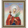 Вариант оформления в рамке Икона Святой Мученицы Валентины Набор для вышивания бисером Золотое Руно РТ-140