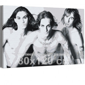  Maneskin / Дамиано, Итан и Томас черно-белая 80х120 см Раскраска картина по номерам на холсте AAAA-RS200-80x120