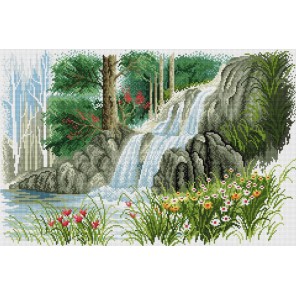 Водопад в Карелии Алмазная вышивка (мозаика) Sddi Anya