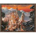 Замок Нойшвайнштайн Алмазная вышивка мозаика с нанесенной рамкой Molly