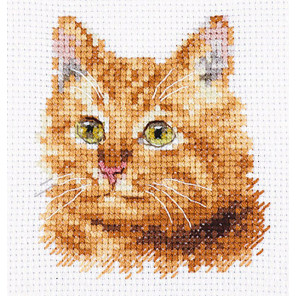  Животные в портретах. Рыжий кот Набор для вышивания Алиса 0-207