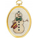 Снеговик с сигареткой Набор для вышивания Janlynn