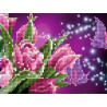  Розовые тюльпаны Алмазная частичная вышивка (мозаика) Molly KM0927