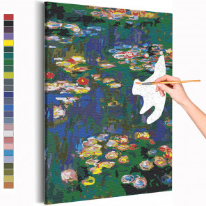  Кувшинки Клод Моне / Известные картины Раскраска картина по номерам на холсте AAAA-RS266