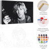 Пример картины и схема Курт Кобейн / Нирвана / Музыка Раскраска картина по номерам на холсте AAAA-RS337