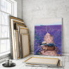 Пример в интерьере Романтическое свидание / Лаванда / Цветы 100х125 см Раскраска картина по номерам на холсте с неоновой краско