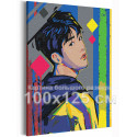 Bangtan Boys / BTS Корейская K-POP группа 100х125 см Раскраска картина по номерам на холсте с неоновой краской