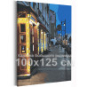  Ночное кафе / Санкт-Петербург 100х125 см Раскраска картина по номерам на холсте AAAA-RS247-100x125