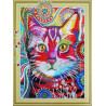  Кот в одуванчиках Алмазная картина фигурными стразами Color Kit FM006