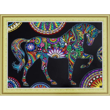  Цирковая лошадь Алмазная картина фигурными стразами Color Kit FM010