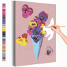  Анютины глазки мороженое / Цветы Раскраска картина по номерам на холсте AAAA-RS232