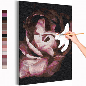  Лепестки пиона / Цветы Раскраска картина по номерам на холсте AAAA-RS234