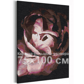  Лепестки пиона / Цветы 75х100 см Раскраска картина по номерам на холсте AAAA-RS234-75x100